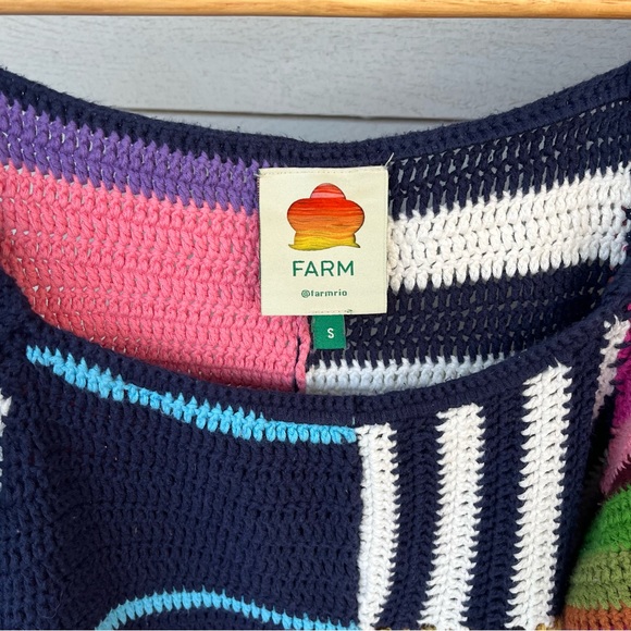 Farm Rio Mini Dress Knit Multicolored Festival Beach US S Small - Picture 9 of 13